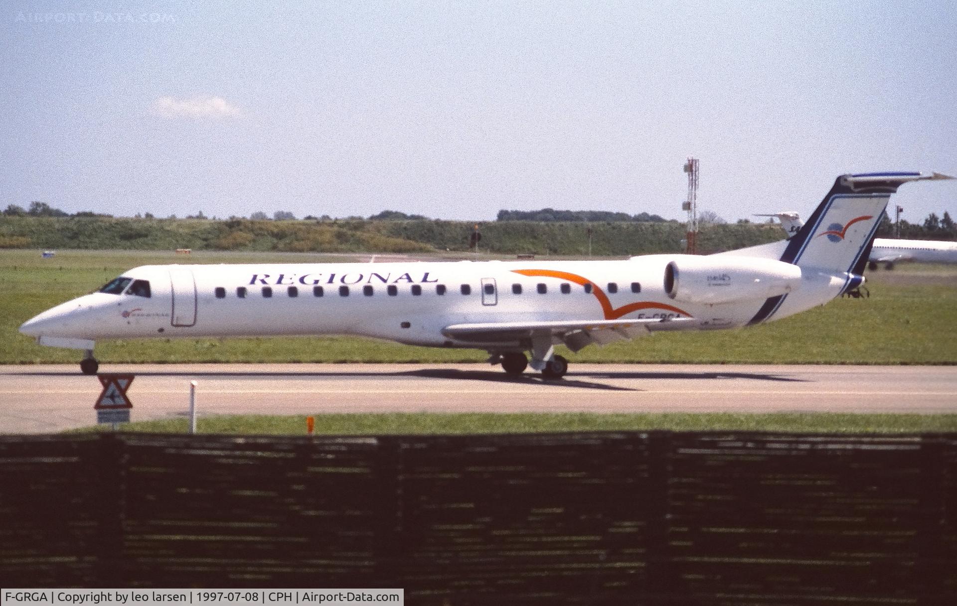 F-GRGA, 1997 Embraer EMB-145EU (ERJ-145EU) C/N 145008, Copenhagen 8.7.1997