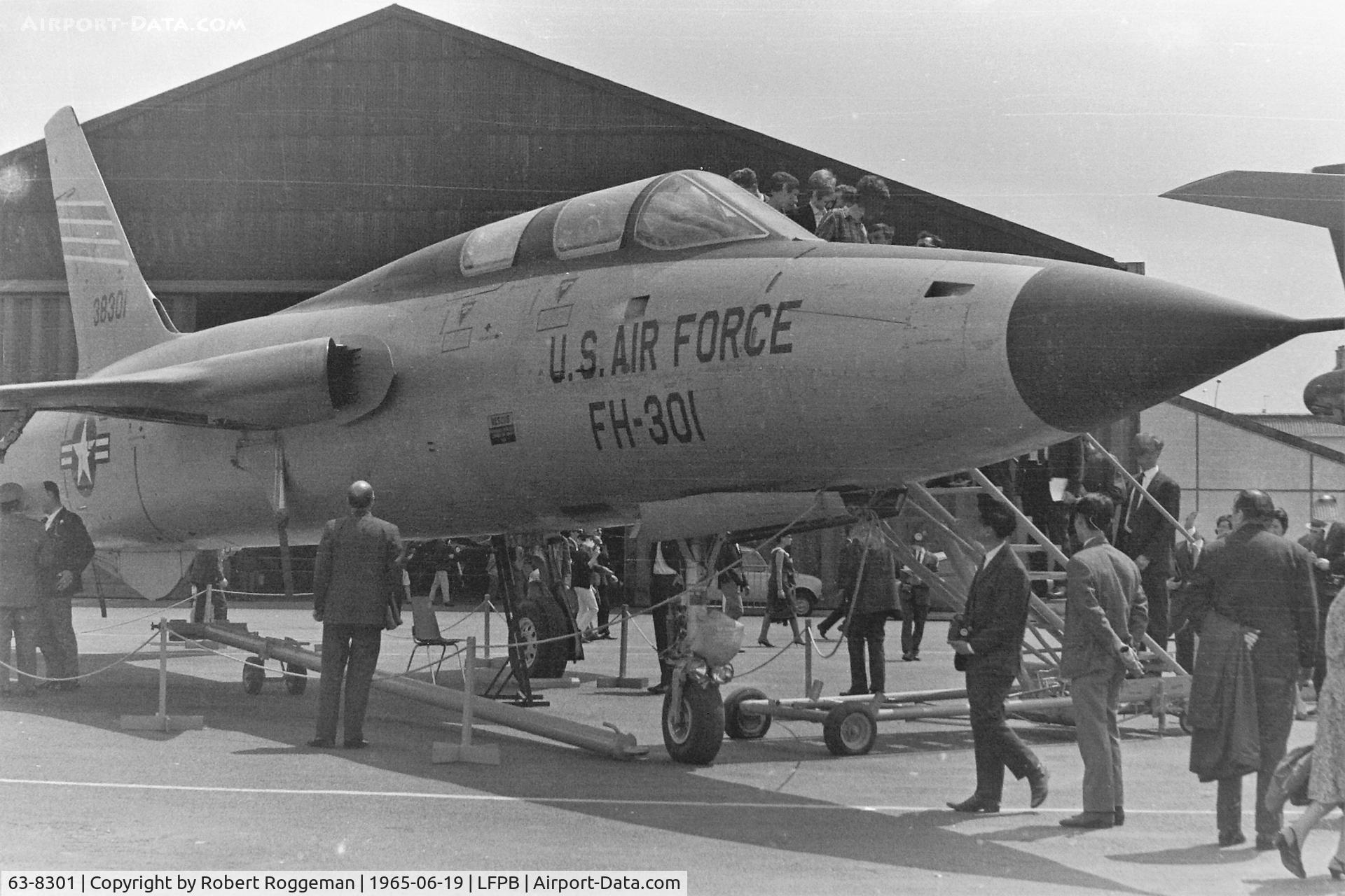63-8301, 1963 Republic F-105F Thunderchief C/N F078, 1965 Paris Air Show. 