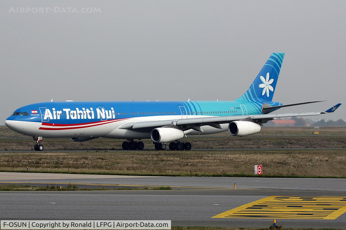 F-OSUN, 2001 Airbus A340-313 C/N 446, at cdg