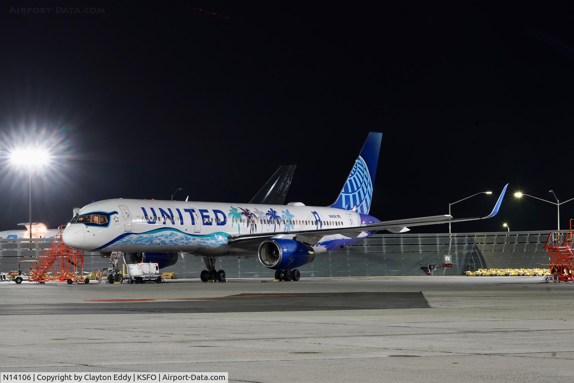 N14106, 1994 Boeing 757-224 C/N 27296, SFO 2020.