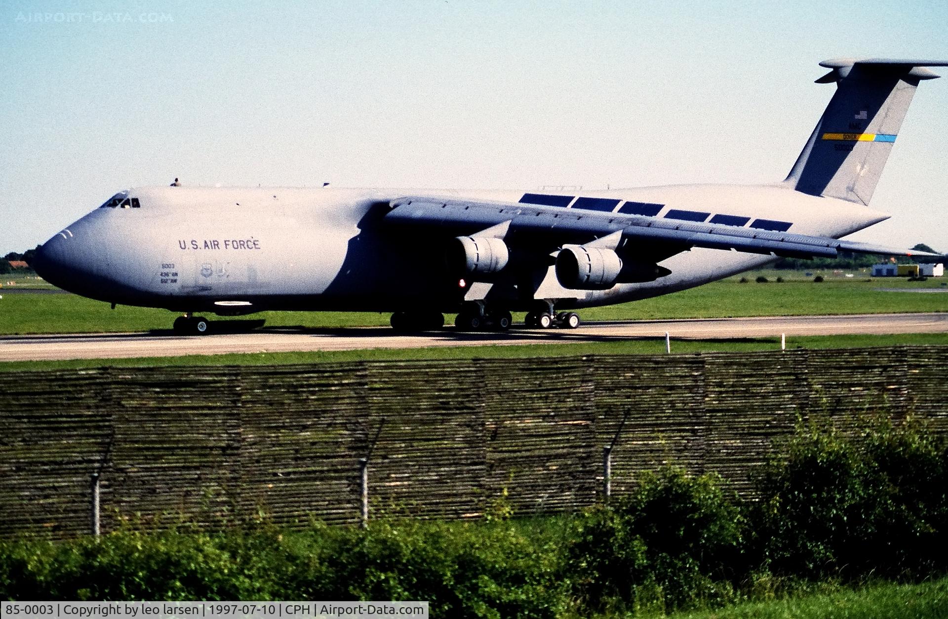 85-0003, 1985 Lockheed C-5M Super Galaxy C/N 500-0089, Copenhagen 10.7.1997