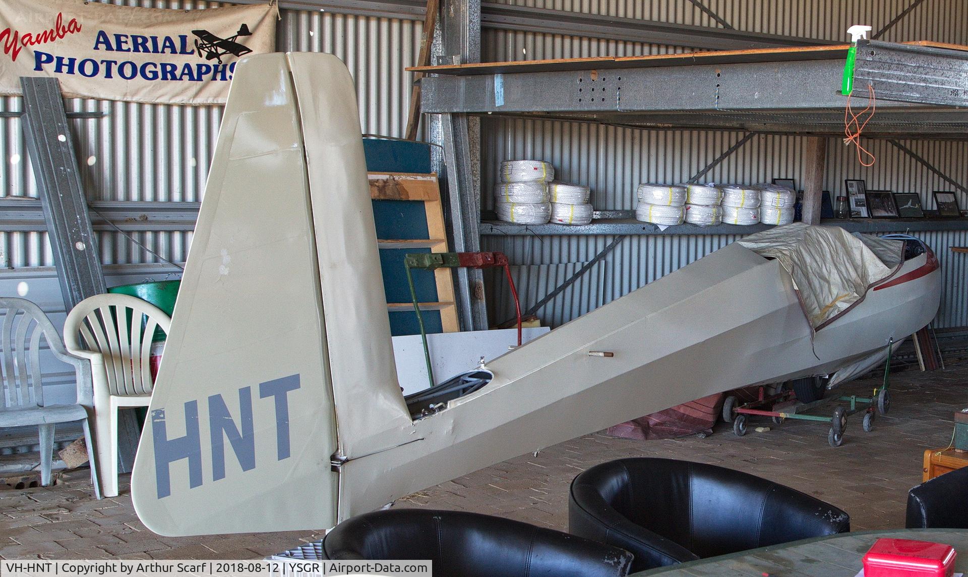 VH-HNT, 1960 Schleicher Ka-7 Rhonadler C/N 696, Grafton Gliding Club Ka-7 at the South Grafton Aerodrome 2018 Wings and wheels