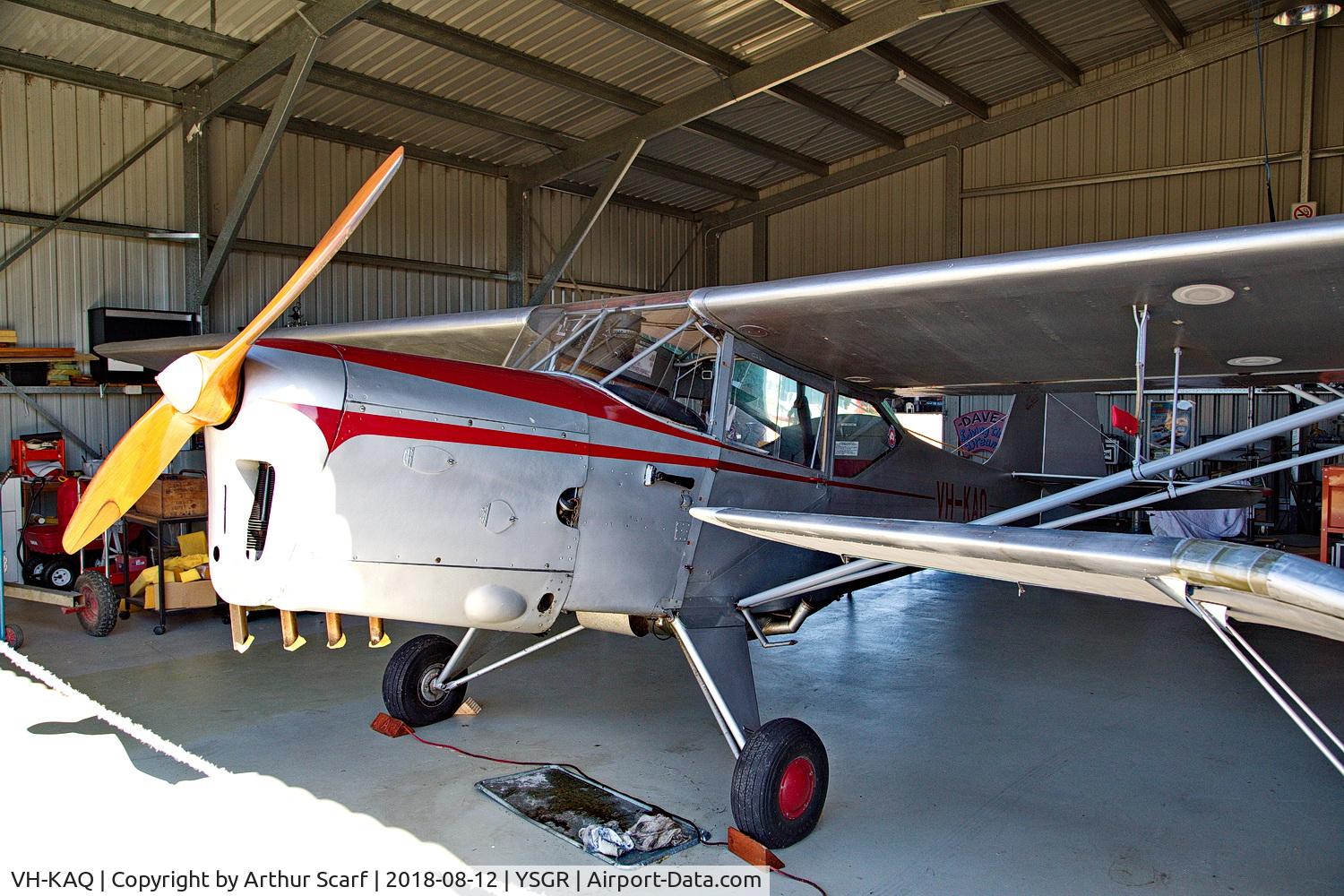 VH-KAQ, 1950 Auster J-1B Aiglet C/N 2665, South Grafton Aerodrome 2018 Wings and Wheels.
