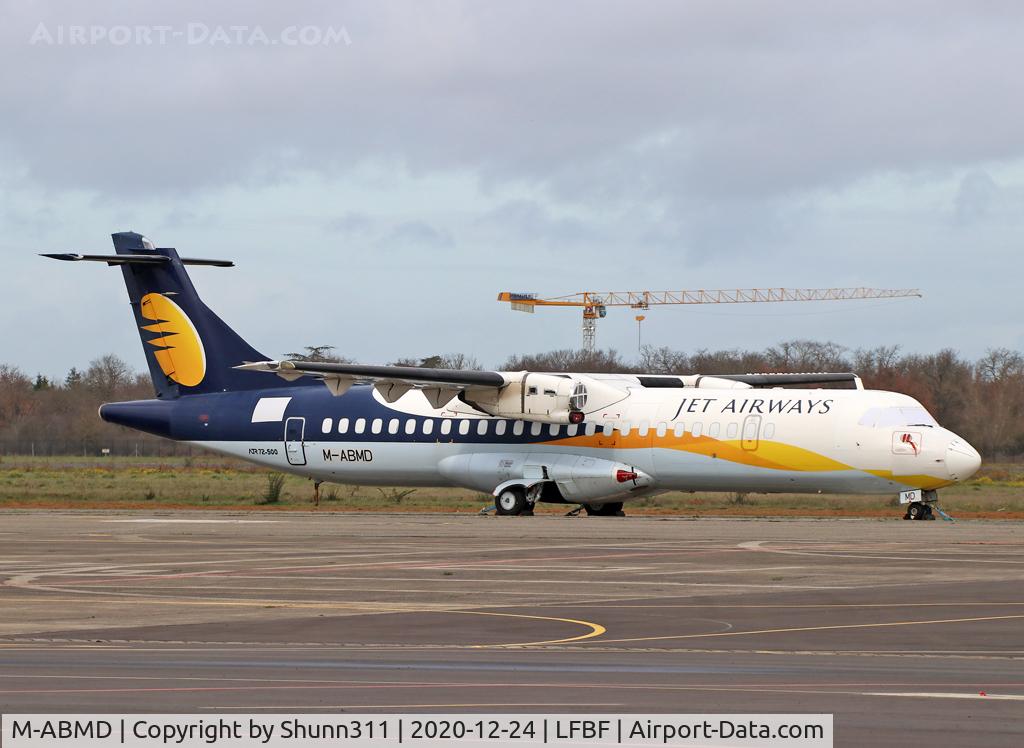 M-ABMD, 2008 ATR 72-212A C/N 793, Stored without props and still in Jet Airways c/s