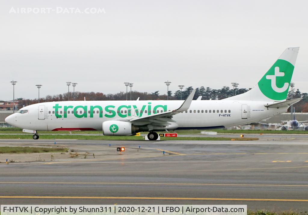 F-HTVK, 2008 Boeing 737-84P C/N 2570, Ready for departure rwy 14L