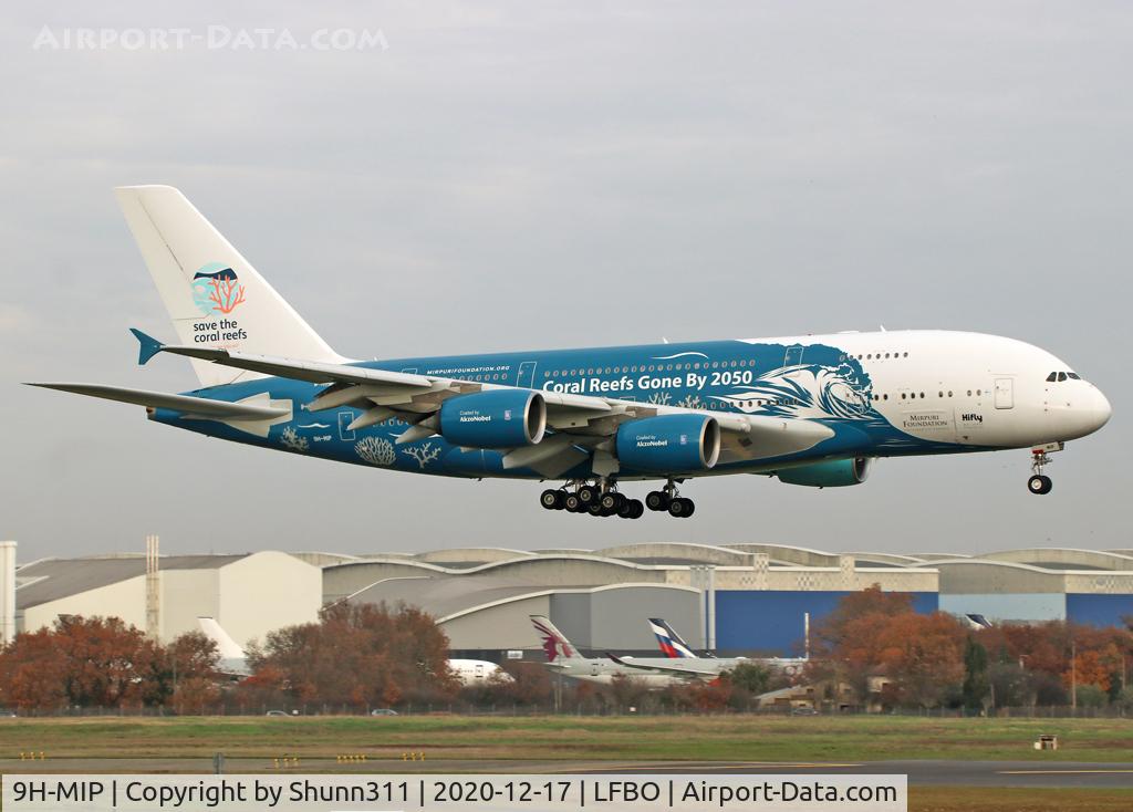9H-MIP, 2006 Airbus A380-841 C/N 006, Last landing rwy 14R in these c/s...