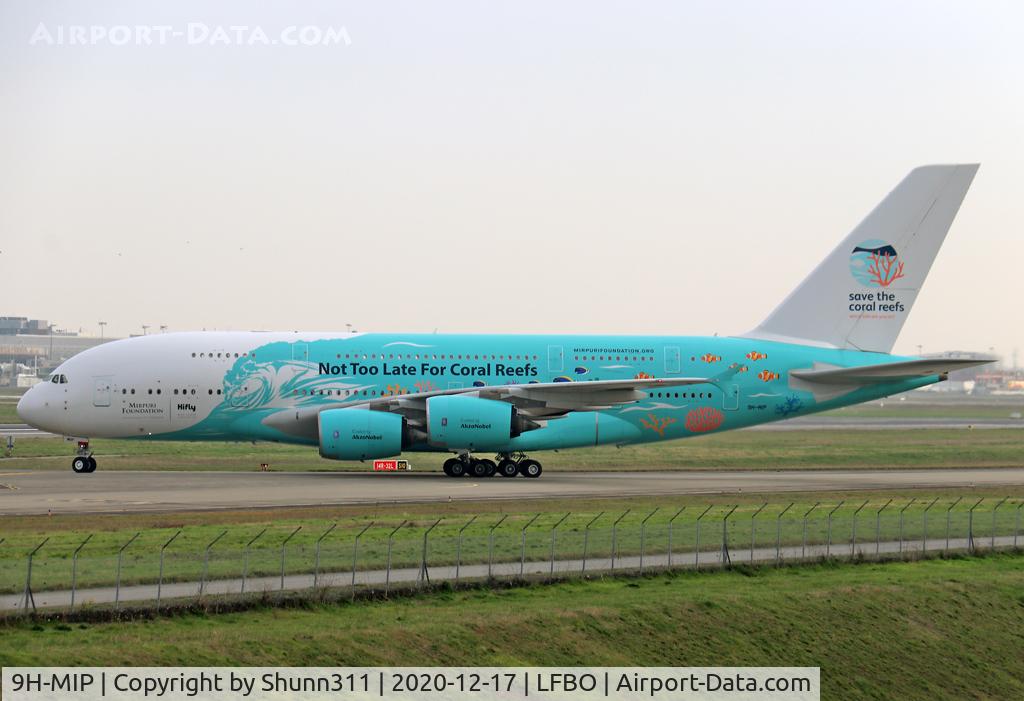 9H-MIP, 2006 Airbus A380-841 C/N 006, Taxiing to the paintshop for all white...