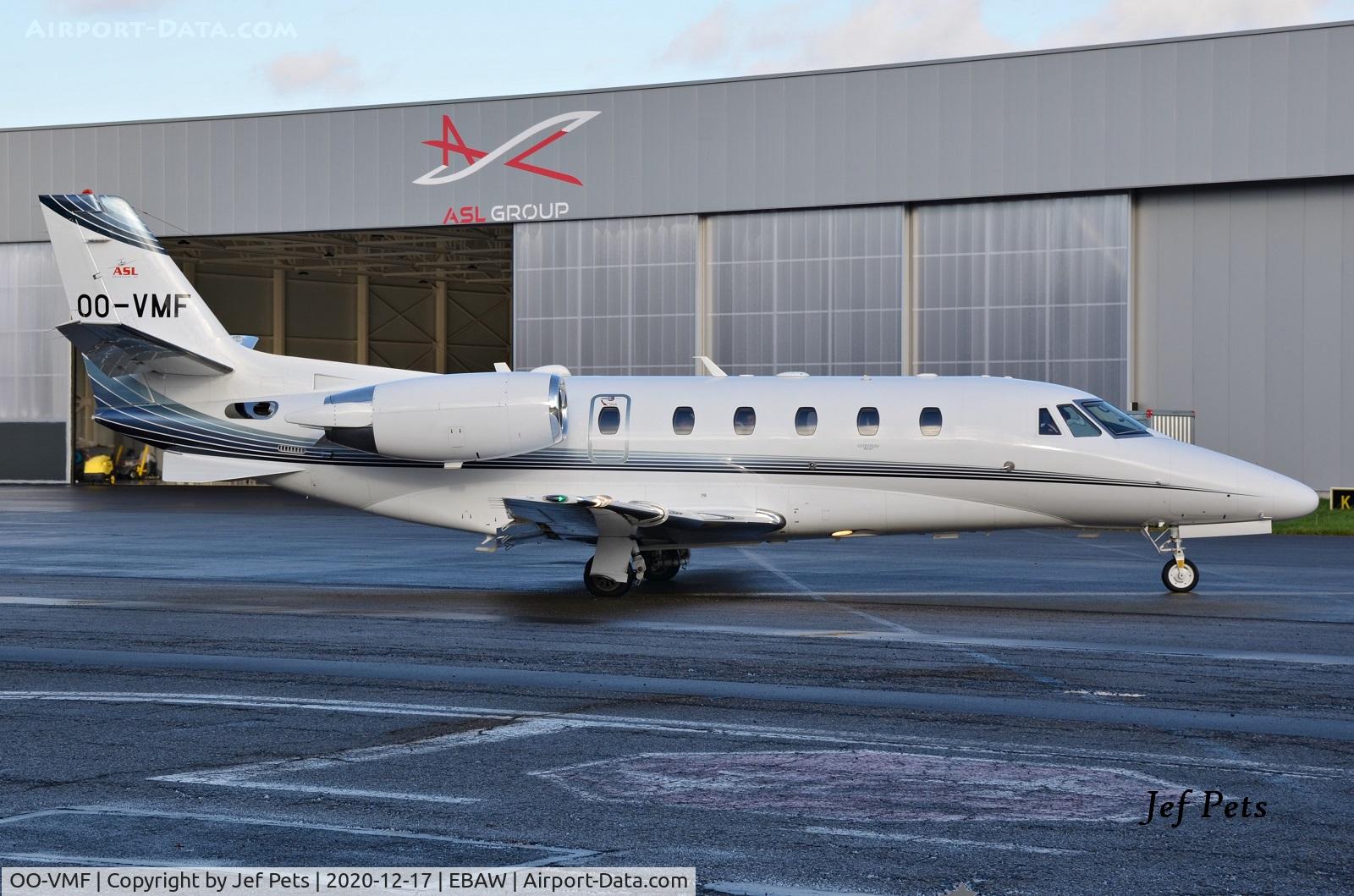 OO-VMF, 2015 Cessna 560XL Citation Excel C/N 560-6193, At Antwerp Airport.