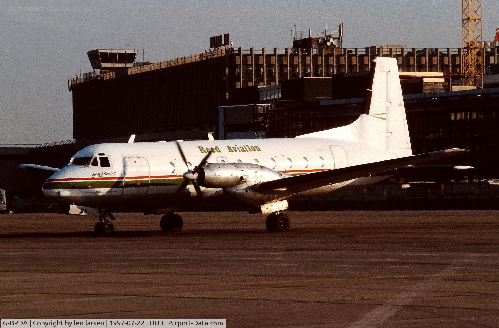 G-BPDA, 1977 Hawker Siddeley HS.748 Series 2A C/N 1756, Dublin 22.7.1997