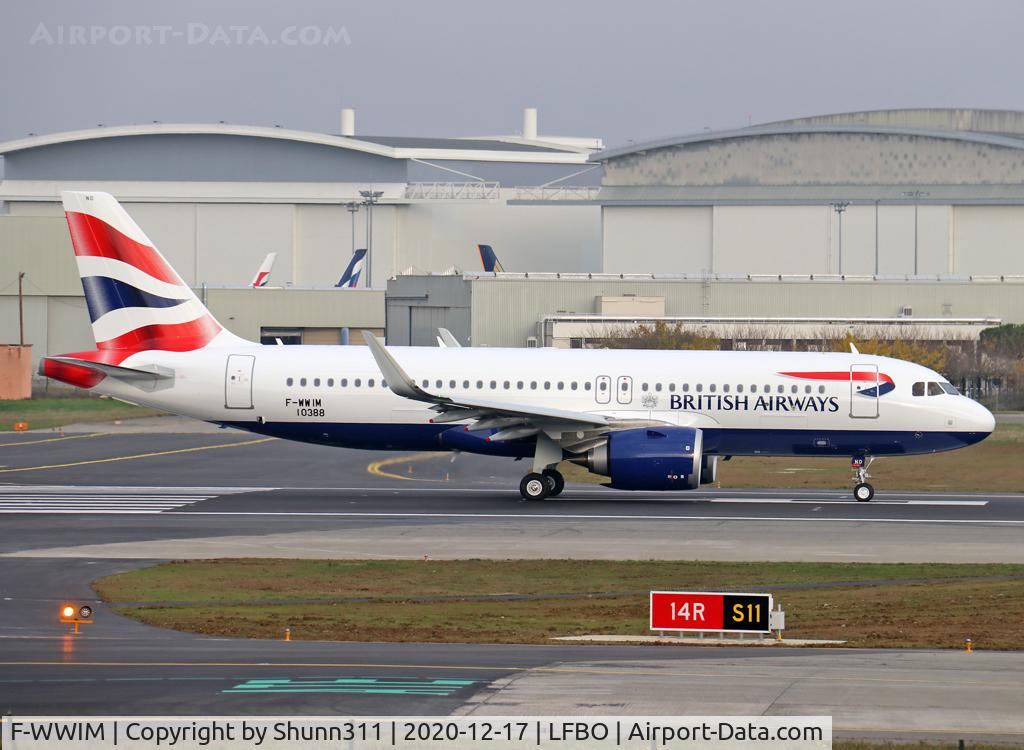F-WWIM, 2020 Airbus A320-251N C/N 10388, C/n 10388 - to be G-TTNO