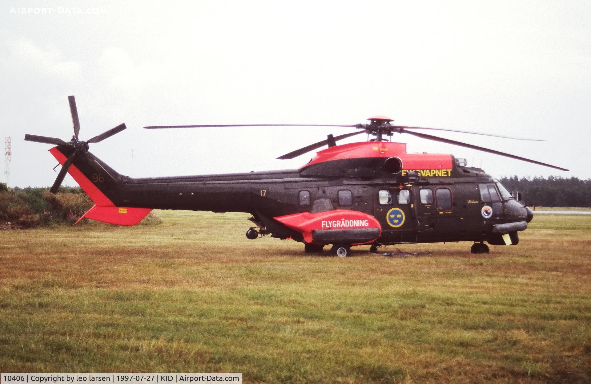 10406, 1990 Aérospatiale Hkp.10 Super Puma (AS-332M1) C/N 2284, Kristianstad 27.7.1997