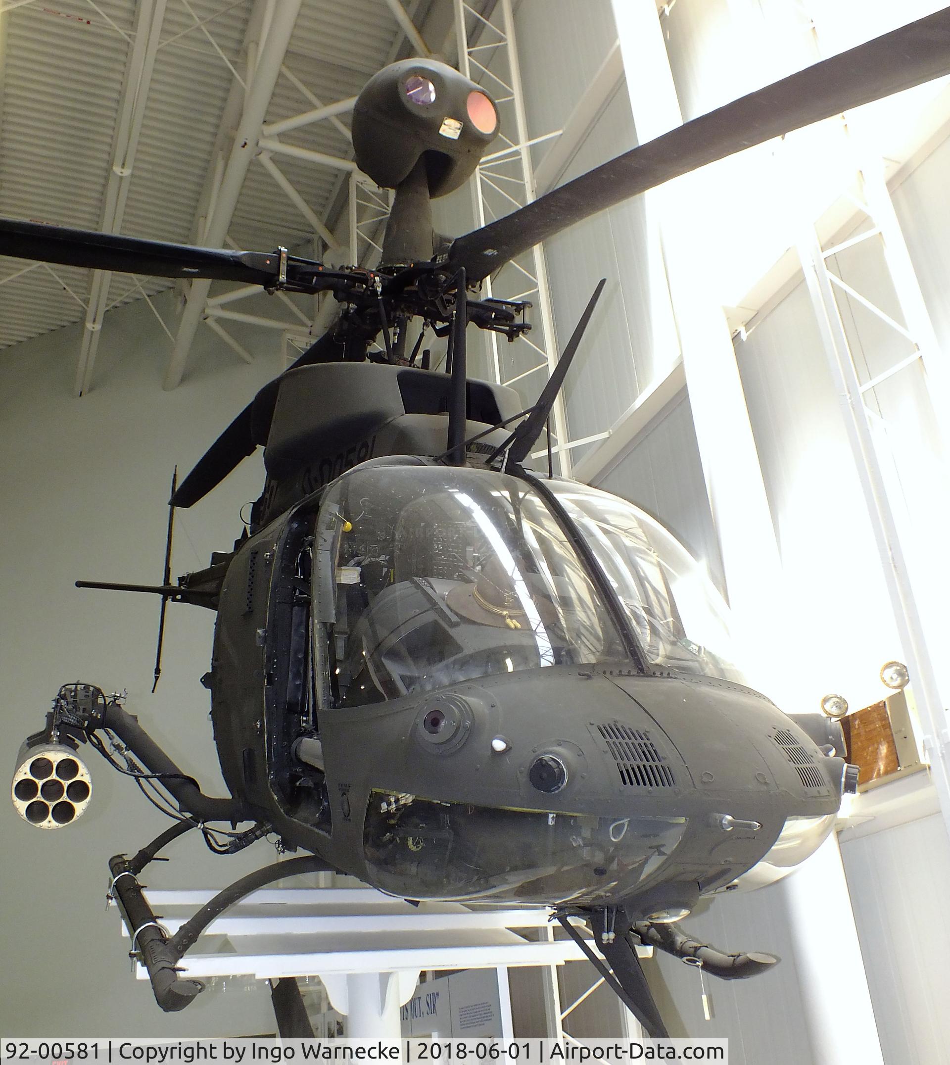 92-00581, 1992 Bell OH-58D(I) Kiowa Warrior C/N 43295, Bell OH-58D(I) Kiowa Warrior at the US Army Aviation Museum, Ft. Rucker