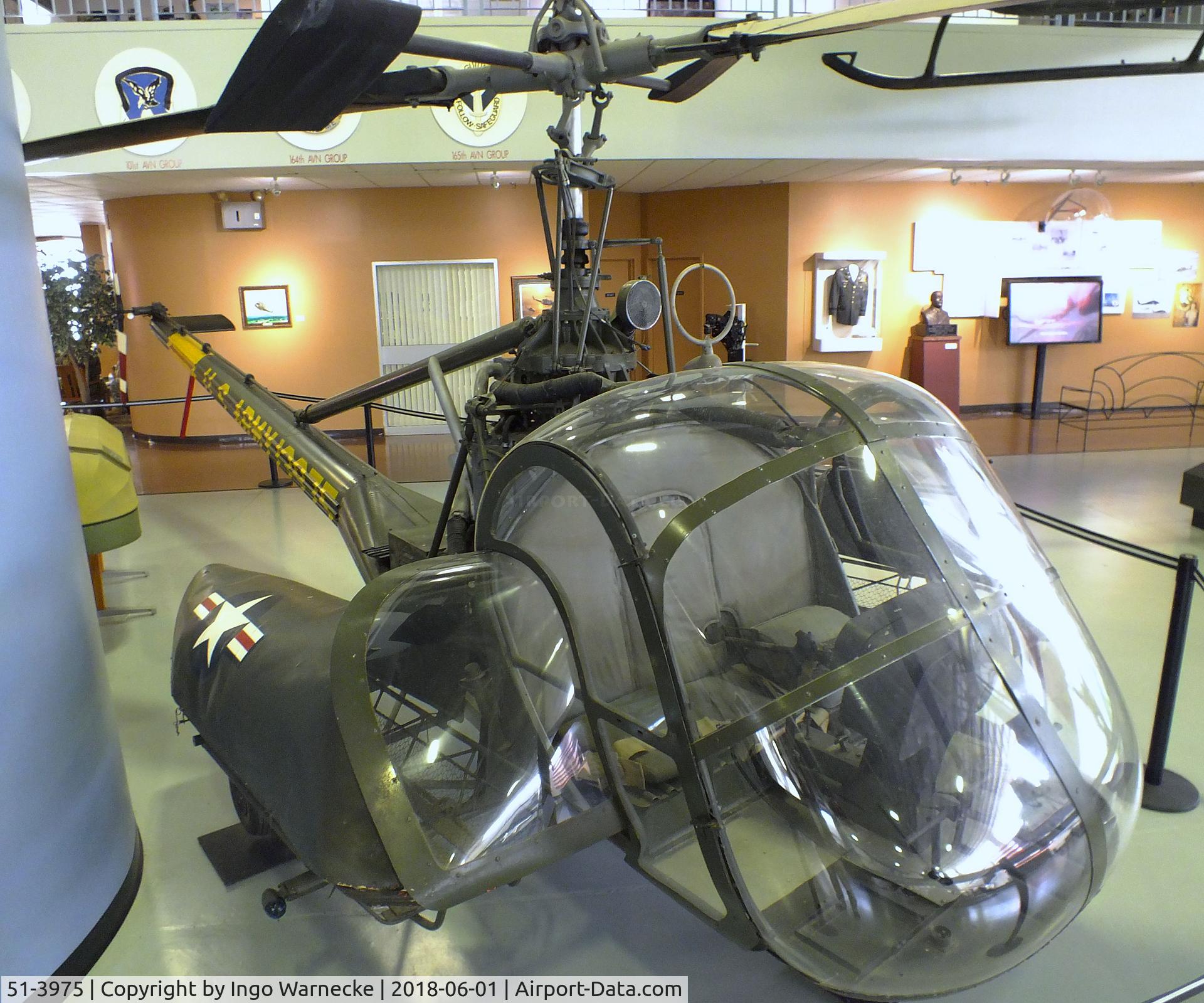 51-3975, 1951 Hiller UH-23B Raven C/N 188, Hiller UH-23B Raven at the US Army Aviation Museum, Ft. Rucker