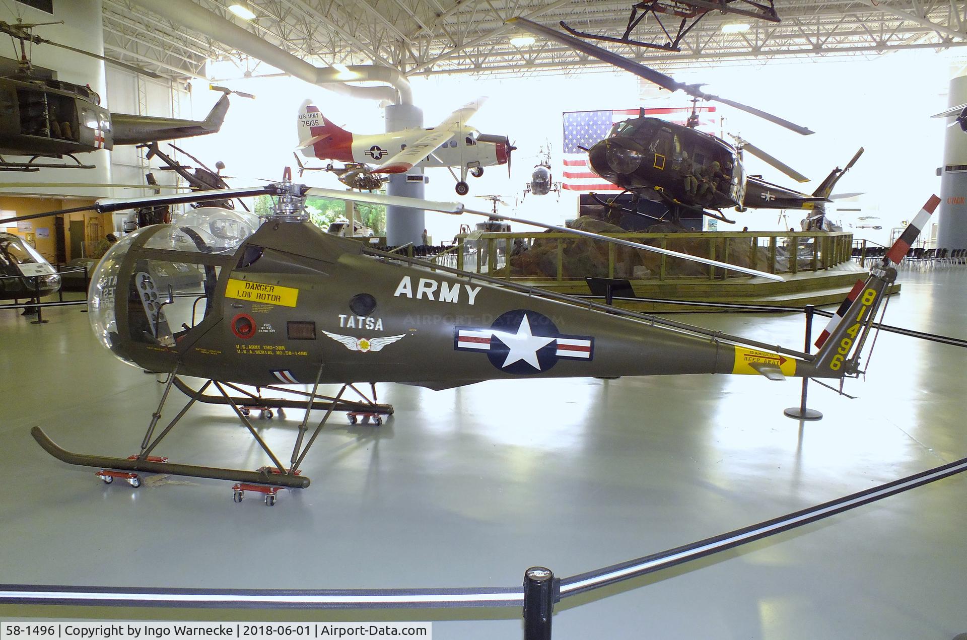 58-1496, Brantly YHO-3 C/N 63, Brantly YHO-3BR at the US Army Aviation Museum, Ft. Rucker