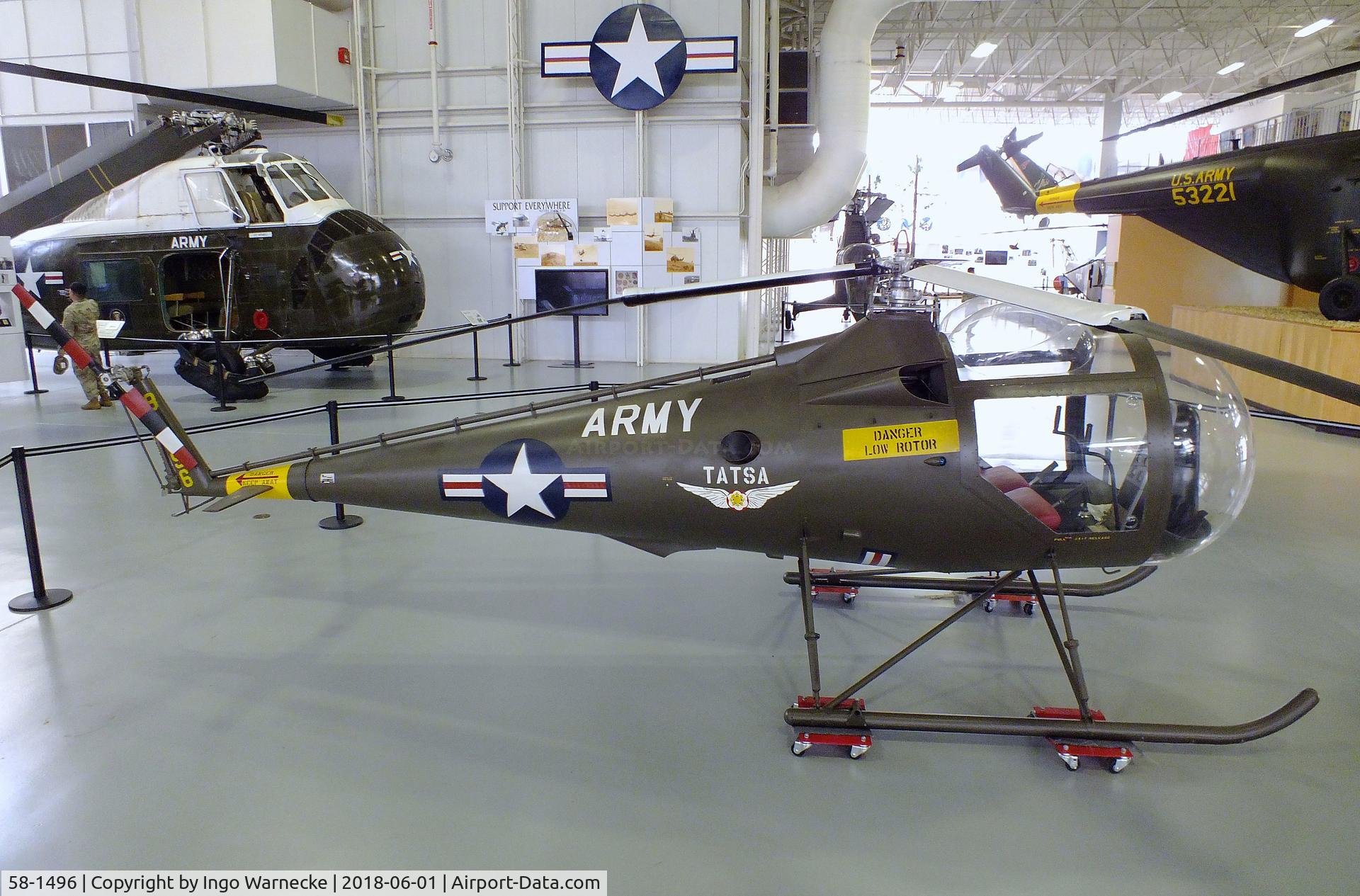 58-1496, Brantly YHO-3 C/N 63, Brantly YHO-3BR at the US Army Aviation Museum, Ft. Rucker