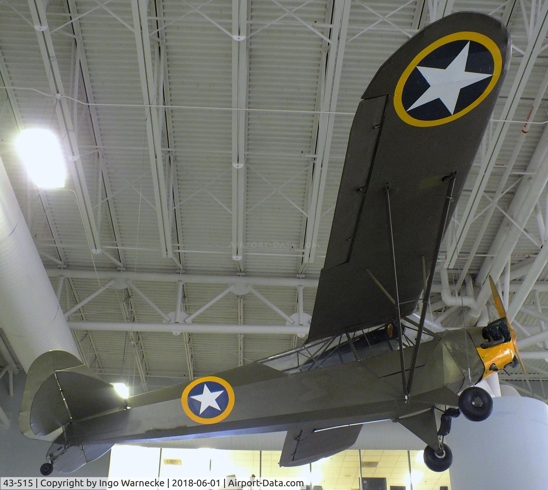 43-515, 1943 Piper L-4B Grasshopper C/N 9376, Piper L-4B 'Grashopper' at the US Army Aviation Museum, Ft. Rucker