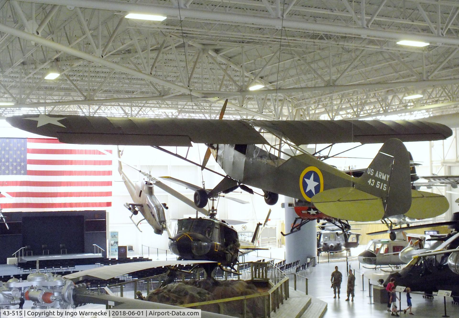 43-515, 1943 Piper L-4B Grasshopper C/N 9376, Piper L-4B 'Grashopper' at the US Army Aviation Museum, Ft. Rucker