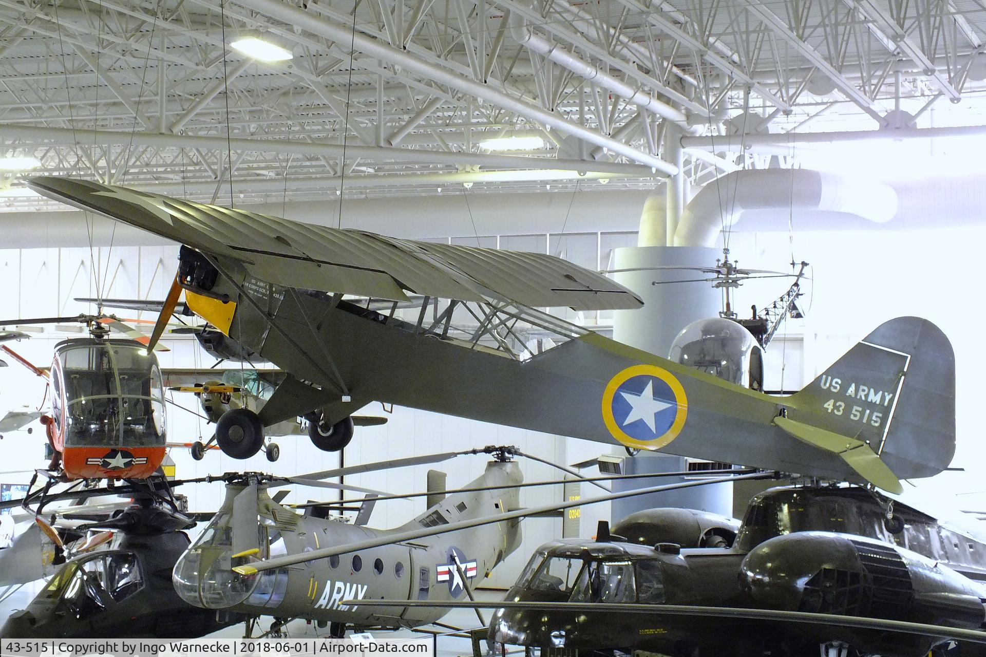 43-515, 1943 Piper L-4B Grasshopper C/N 9376, Piper L-4B 'Grashopper' at the US Army Aviation Museum, Ft. Rucker