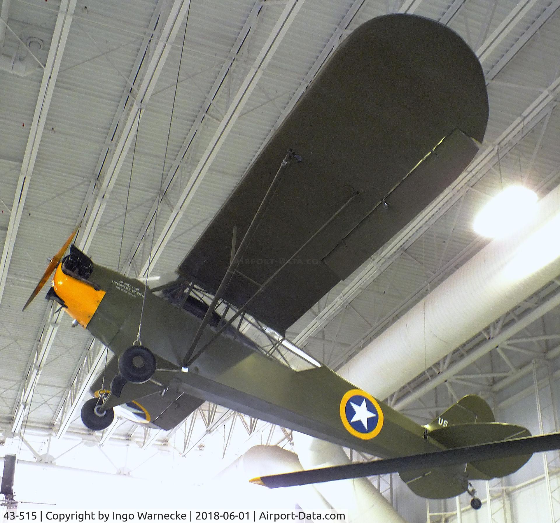 43-515, 1943 Piper L-4B Grasshopper C/N 9376, Piper L-4B 'Grashopper' at the US Army Aviation Museum, Ft. Rucker
