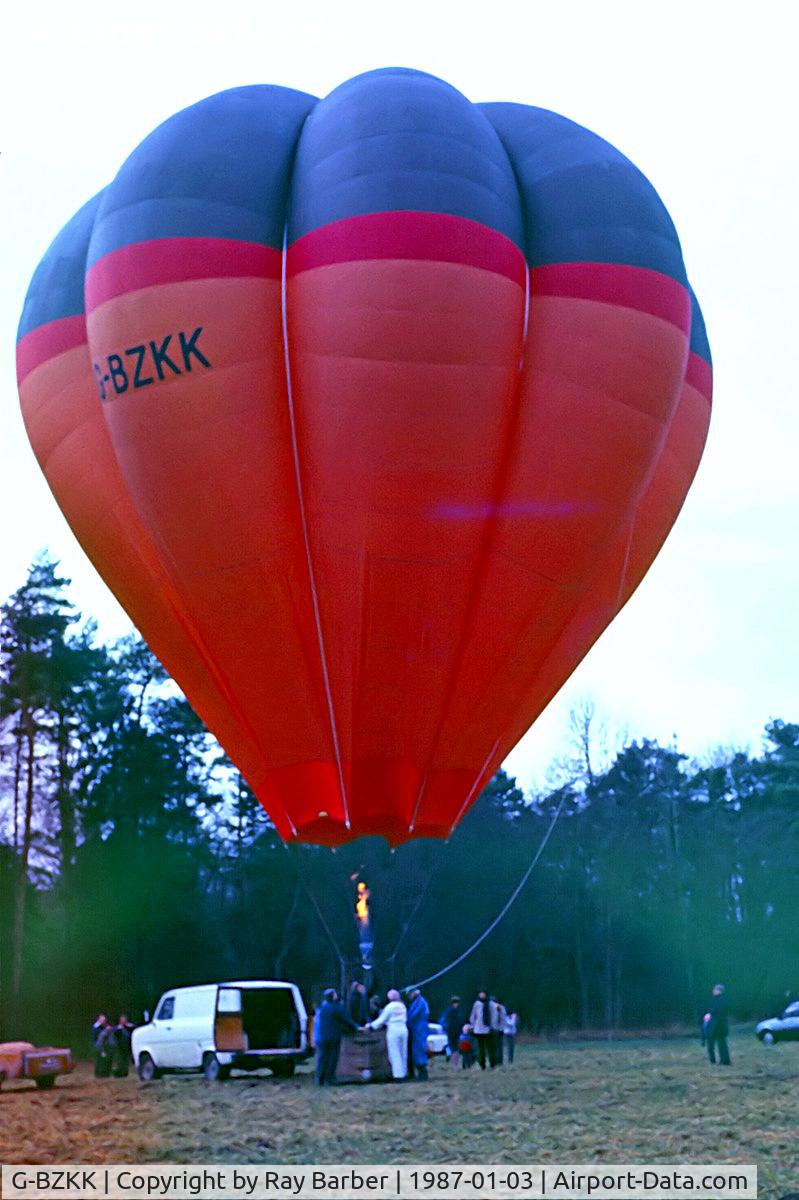 G-BZKK, 1978 Cameron Balloons V-56 C/N 396, G-BZKK   Cameron  V-56 HAFB [396] Marsh Benham~G 03/01/1987