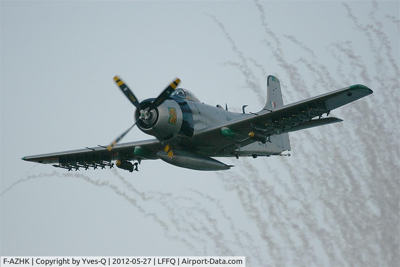 F-AZHK, Douglas AD-4N Skyraider C/N 7802, Douglas AD-4N Skyraider, On display, La Ferté-Alais airfield (LFFQ) Airshow 2012