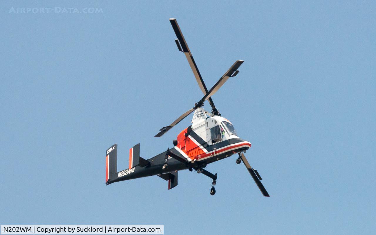 N202WM, 1995 Kaman K-1200 K-Max C/N A94-0011, The Kaman K-MAX is an American helicopter with intermeshing rotors by Kaman Aircraft. It is optimized for external cargo load operations, and is able to lift a payload of over 6,000 pounds, which is more than the helicopter's empty weight.