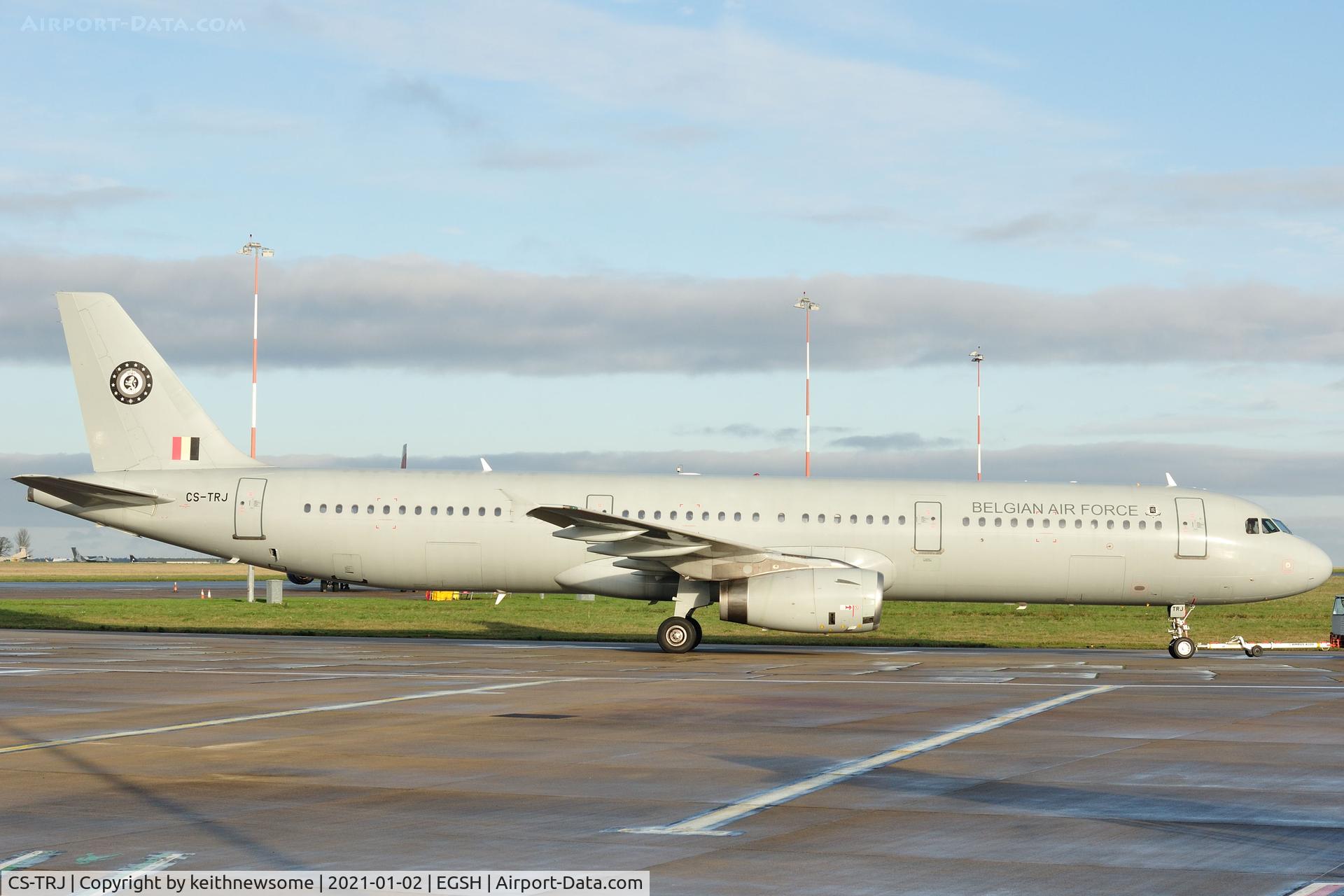 CS-TRJ, 1999 Airbus A321-231 C/N 1004, arriving at Norwich for paintwork.