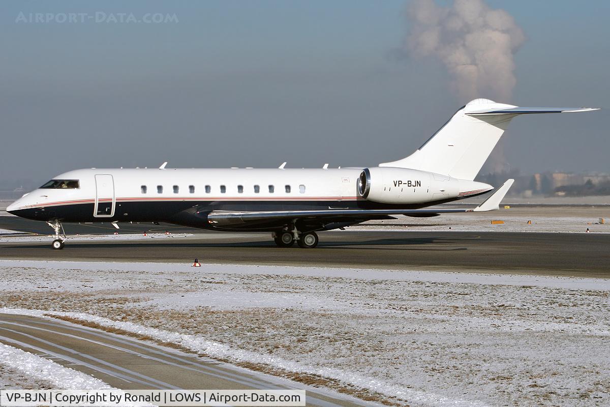 VP-BJN, 2007 Bombardier BD-700-1A11 Global 5000 C/N 9273, at salzburg