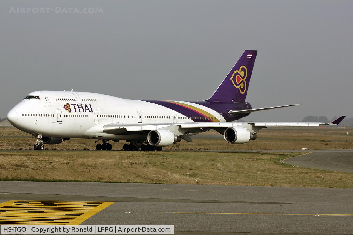 HS-TGO, 1993 Boeing 747-4D7 C/N 26609, at cdg