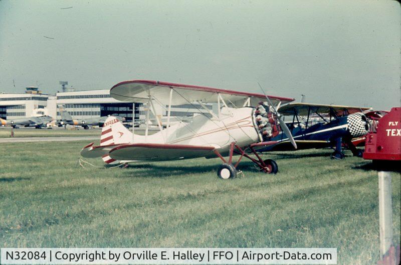 N32084, 1941 Waco UPF-7 C/N 5716, Possibly a picture of N32084 taken by my father at a Wright-Patterson AFB air show circa 1962.
I scanned the picture in 2012.