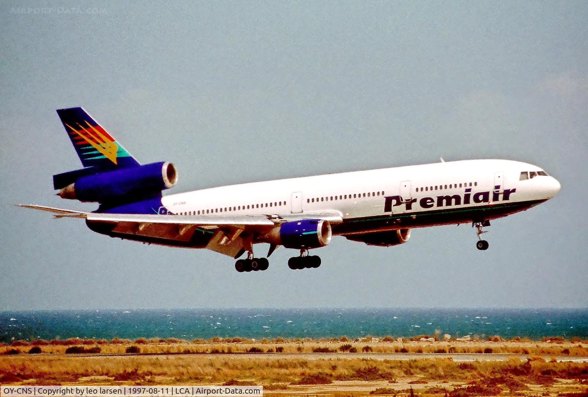 OY-CNS, 1979 McDonnell Douglas DC-10-10 C/N 46646, Larnaca 11.8.1997