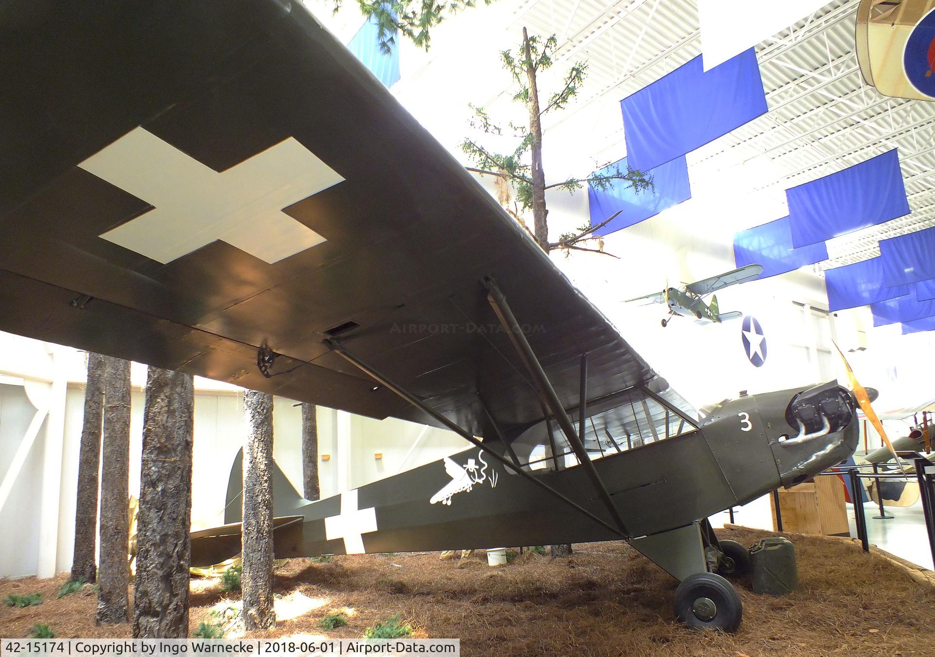 42-15174, 1942 Piper L-4B Grasshopper (O-59A / J3C-65) C/N 8293, Piper L-4B / O-58A / J3C-65 'Grashopper' at the US Army Aviation Museum, Ft. Rucker