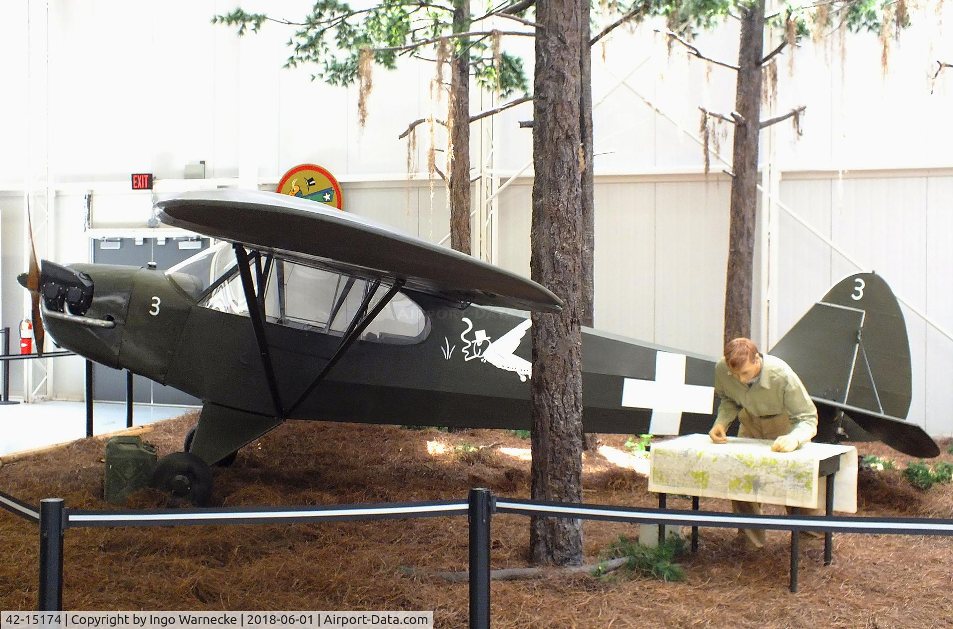 42-15174, 1942 Piper L-4B Grasshopper (O-59A / J3C-65) C/N 8293, Piper L-4B / O-58A / J3C-65 'Grashopper' at the US Army Aviation Museum, Ft. Rucker