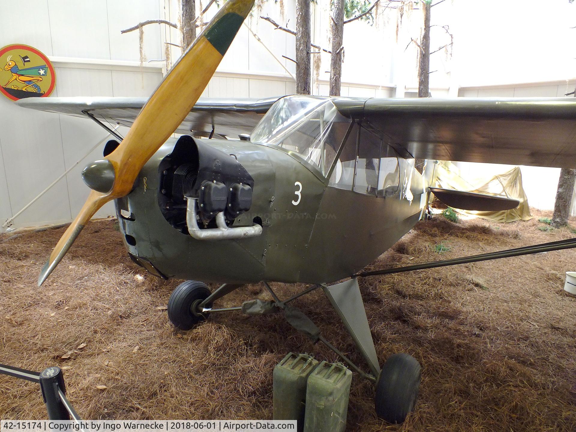 42-15174, 1942 Piper L-4B Grasshopper (O-59A / J3C-65) C/N 8293, Piper L-4B / O-58A / J3C-65 'Grashopper' at the US Army Aviation Museum, Ft. Rucker