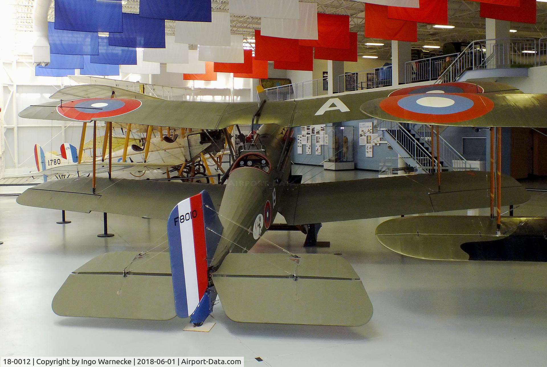 18-0012, 1918 Curtiss SE.5A C/N F8010, Royal Aircraft Factory (Curtiss) S.E.5A replica at the US Army Aviation Museum, Ft. Rucker