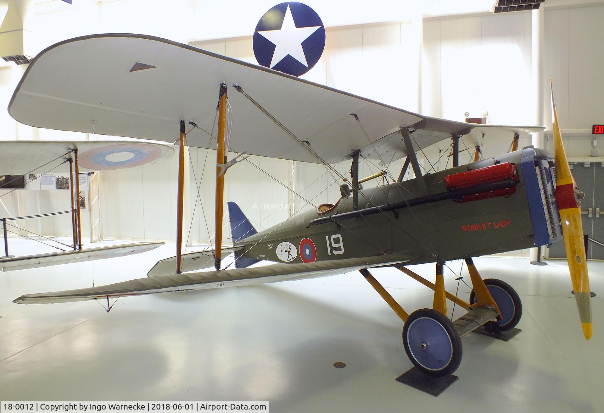18-0012, 1918 Curtiss SE.5A C/N F8010, Royal Aircraft Factory (Curtiss) S.E.5A replica at the US Army Aviation Museum, Ft. Rucker