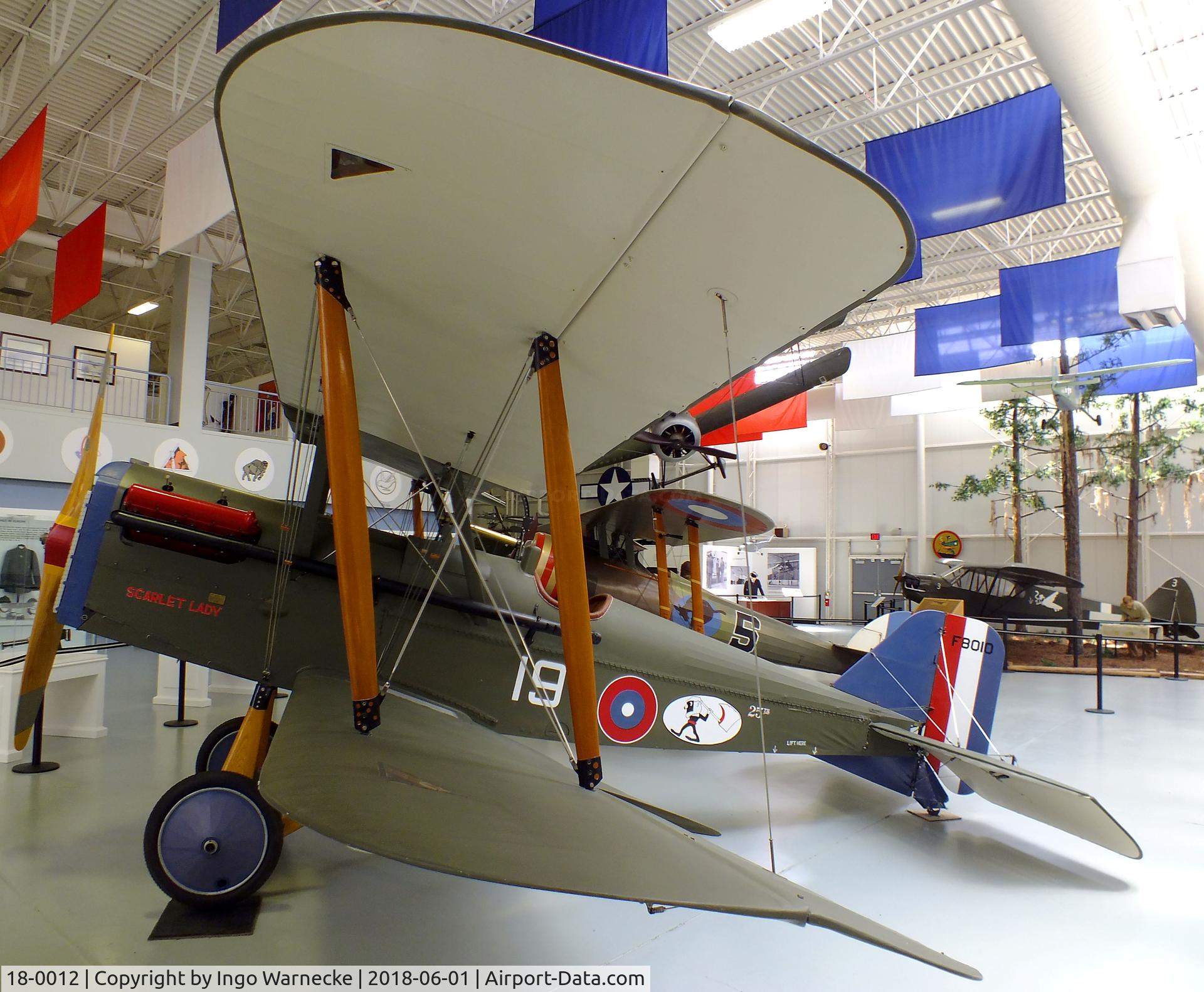18-0012, 1918 Curtiss SE.5A C/N F8010, Royal Aircraft Factory (Curtiss) S.E.5A replica at the US Army Aviation Museum, Ft. Rucker