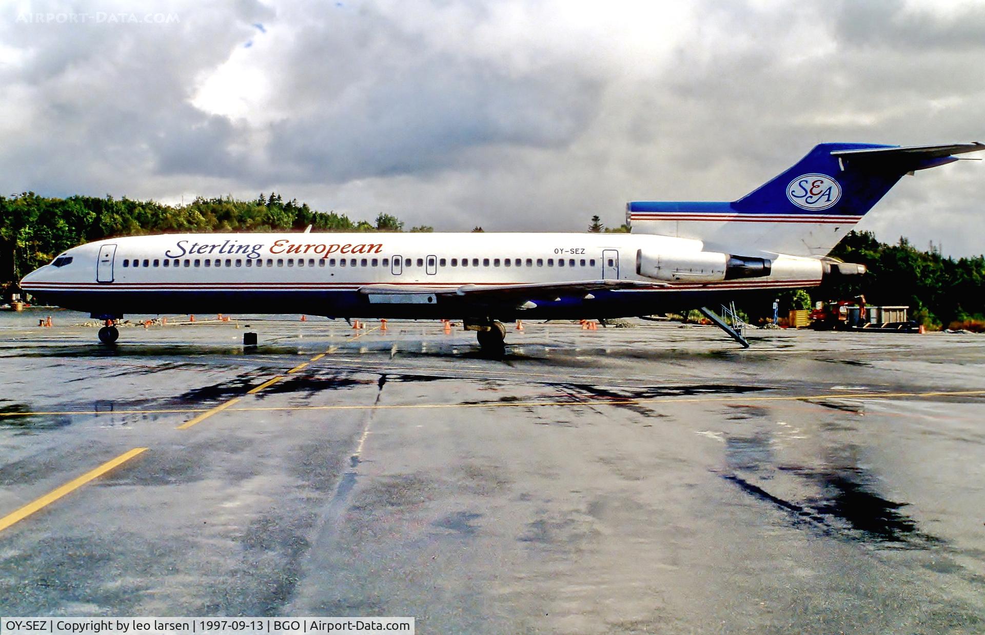 OY-SEZ, 1976 Boeing 727-2M7 C/N 21202, Bergen 13.9.1997
