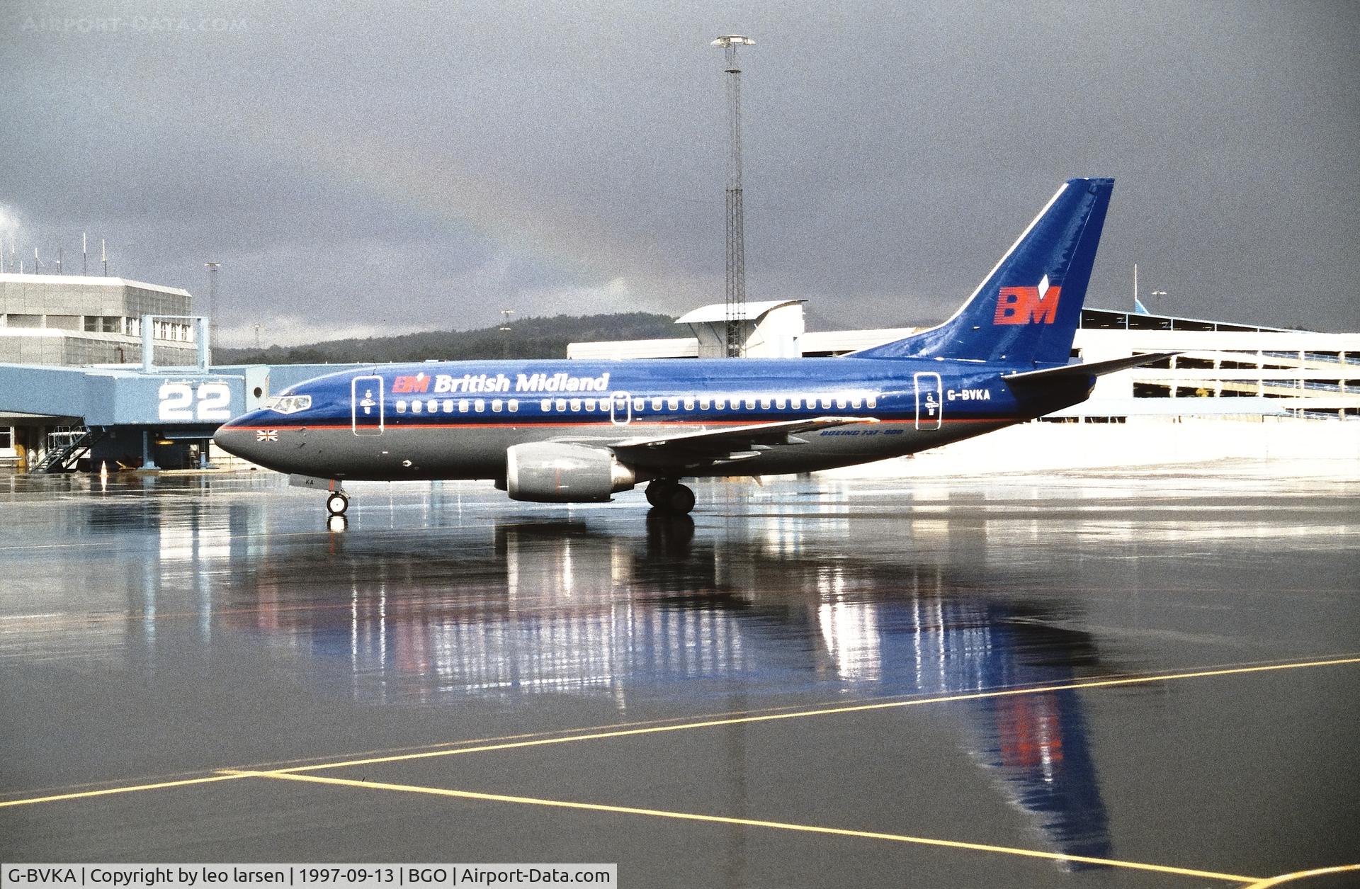 G-BVKA, 1990 Boeing 737-59D C/N 24694, Bergen 13.9.1997