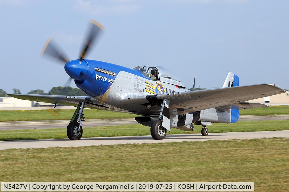 N5427V, 1944 North American F-51D Mustang C/N 44-72942, Oshkosh 2019.