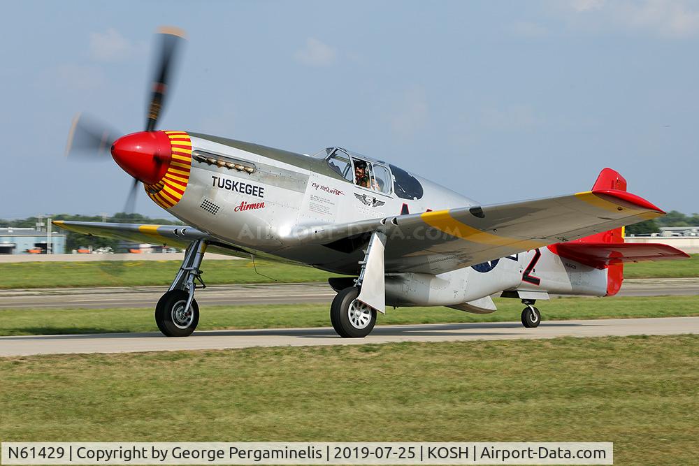 N61429, 1942 North American P-51C Mustang C/N 103-26199, Oshkosh 2019.