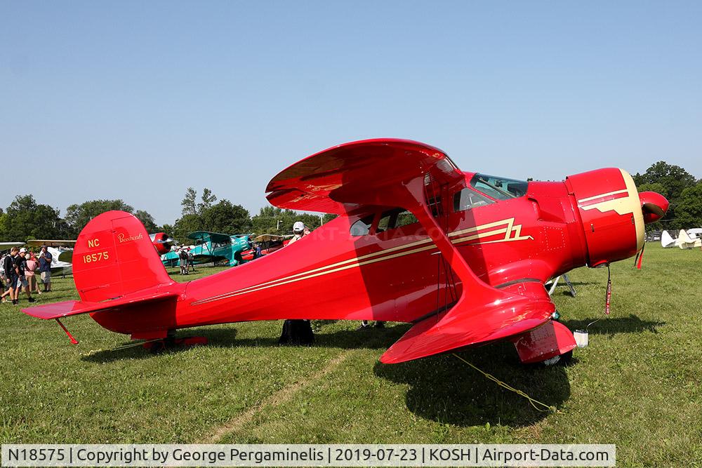 N18575, 1937 Beech D17S Staggerwing C/N 179, Oshkosh 2019.