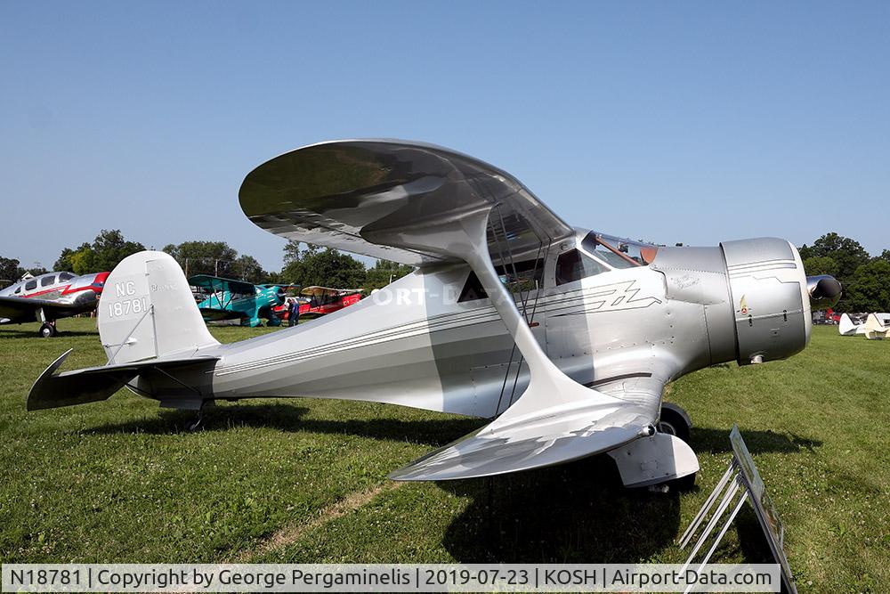 N18781, 1938 Beech F17D Staggerwing C/N 204, Oshkosh 2019.
