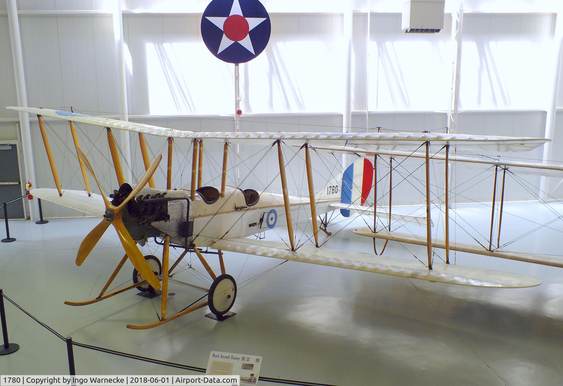 1780, 1916 Royal Aircraft Factory B.E.2c C/N Not found 1780, Royal Aircraft Factory B.E.2C at the US Army Aviation Museum, Ft. Rucker