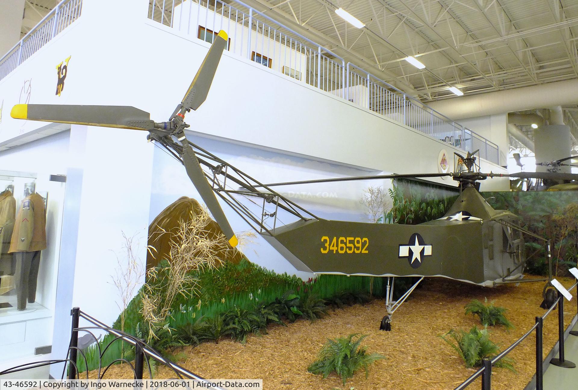 43-46592, 1943 Sikorsky R-4B Hoverfly C/N 136, Sikorsky R-4B Hoverfly at the US Army Aviation Museum, Ft. Rucker
