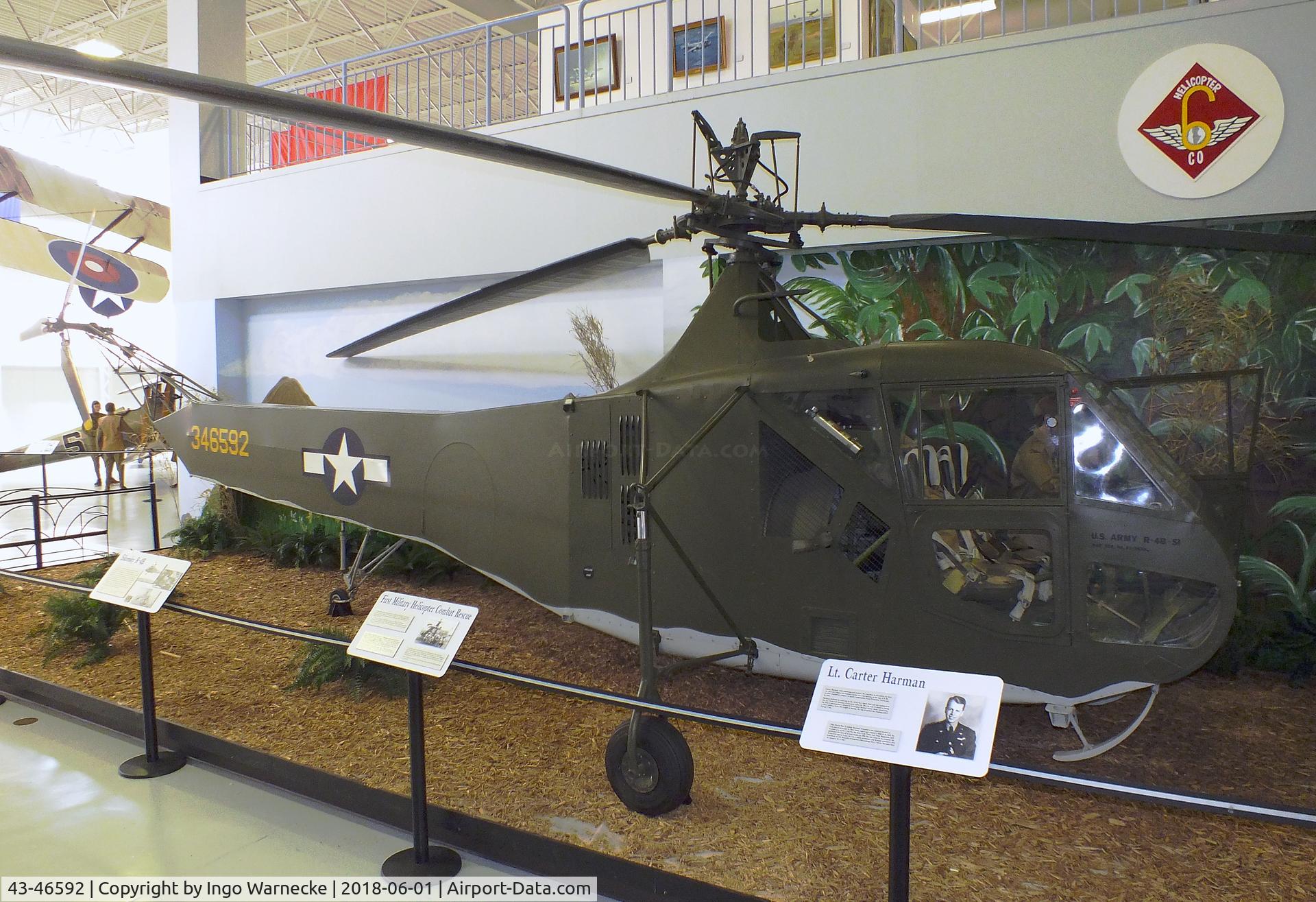 43-46592, 1943 Sikorsky R-4B Hoverfly C/N 136, Sikorsky R-4B Hoverfly at the US Army Aviation Museum, Ft. Rucker