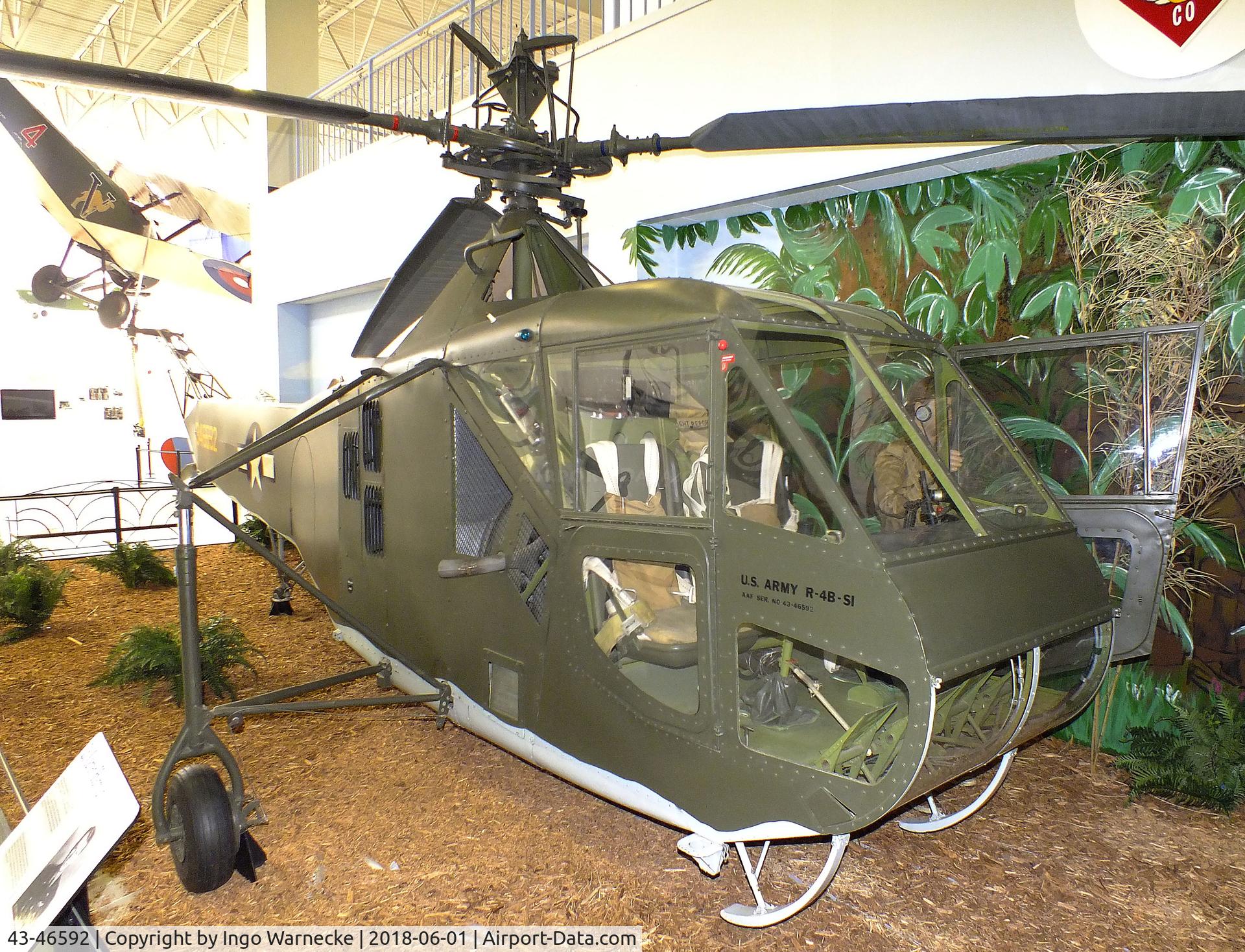 43-46592, 1943 Sikorsky R-4B Hoverfly C/N 136, Sikorsky R-4B Hoverfly at the US Army Aviation Museum, Ft. Rucker