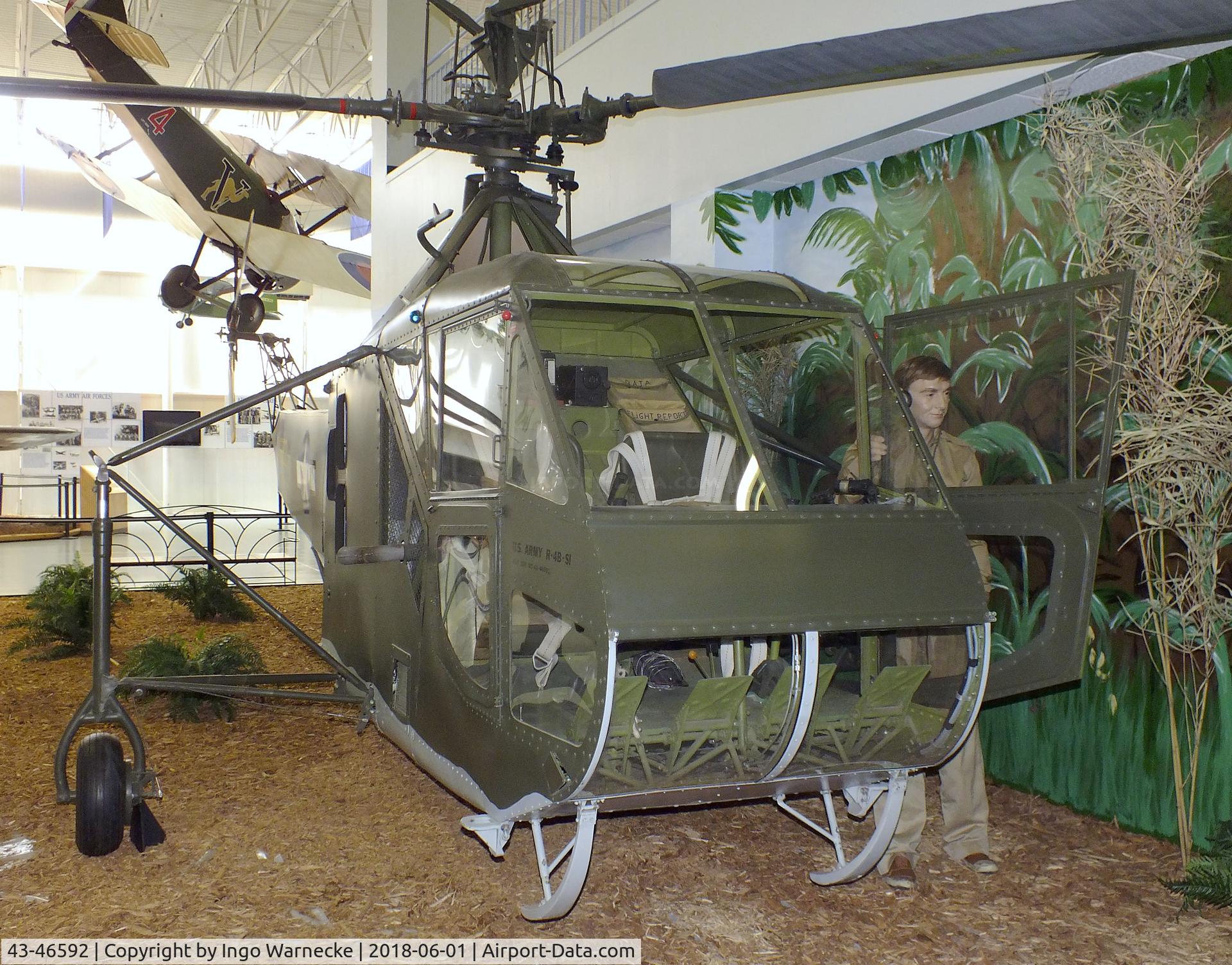 43-46592, 1943 Sikorsky R-4B Hoverfly C/N 136, Sikorsky R-4B Hoverfly at the US Army Aviation Museum, Ft. Rucker