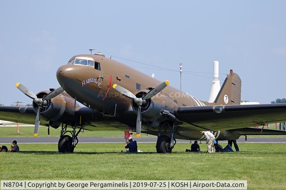 N8704, 1944 Douglas DC3C-S4C4G (TC-47B-30-DK) C/N 33048, Oshkosh 2019.