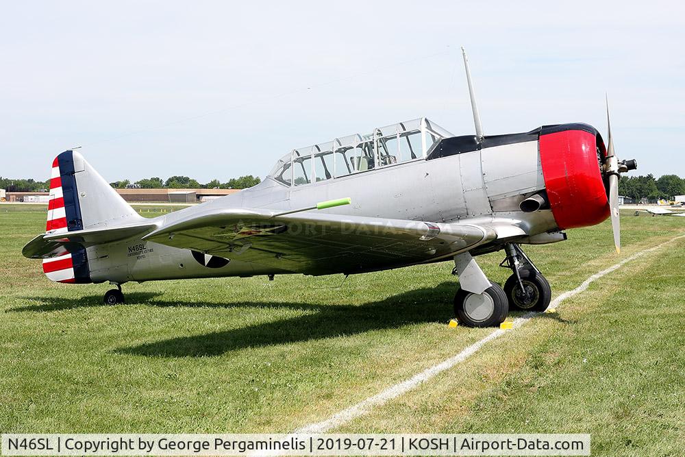 N46SL, 1941 North American AT-6C Texan C/N 88-12028, Oshkosh 2019.